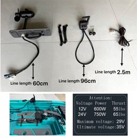 Kayak motorisé à pédales, propulsion par hélice, moteur hybride sans balais, 55lbs/65lbs, commande manuelle, dérive sur les lacs et les rivières