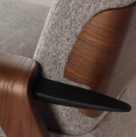 Chaise de salle à manger minimaliste de couleur personnalisée avec structure en bois et revêtement en similicuir pour la maison, le bureau, le salon, l'hôtel