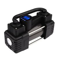 Inflator Ban Silinder Ganda Portabel, Inflator Ban Silinder Ganda Portabel, Pompa Udara Mini Dc 12V, Inflator Ban Kompresor Udara Mobil dengan Lampu Led