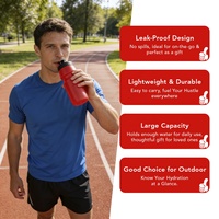 600ml Bouteille d'eau en plastique HDPE sans BPA pour le sport, le cyclisme et les boissons promotionnelles en plein air