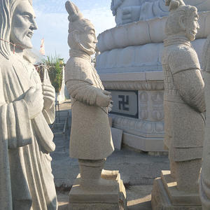 QINLING chinois guerriers en <span class=keywords><strong>terre</strong></span> <span class=keywords><strong>cuite</strong></span> Figure Sculpture sur pierre décoration ornements et ancienne pierre guerriers Statue - Product Image 5