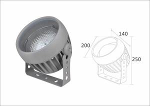 DMX512 <strong>RGB</strong> <strong>LED</strong> IP66 Die-Cast Aluminum Hotel Stage Flood Light with High Round Water Pattern CRI 85 30-120 Beam Angle Dimmable - Product Image 6
