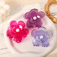 Nouvelle Pince à Cheveux en Plastique pour Filles, Forme Fleur Exquise, Élégante et Classique, Style Européen-Américain, 7cm, Fixation des Cheveux, Mode Rétro