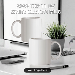 Mug en porcelaine blanc de 11 oz prêt pour la sublimation, revêtement écologique, passe au lave-vaisselle, mug à café, thé et chocolat chaud avec poignée - Cadeau - Product Image 2