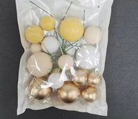 Meistverkaufte DIY Geburtstagsparty Goldene Glänzende Glitzernde Kunstbälle Kuchendekoration Tortendeko-Zubehör