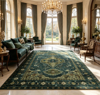 Grand tapis persan pour salon, tapis en velours cristal antidérapant, tapis vintage chic pour la décoration de la maison et de la chambre