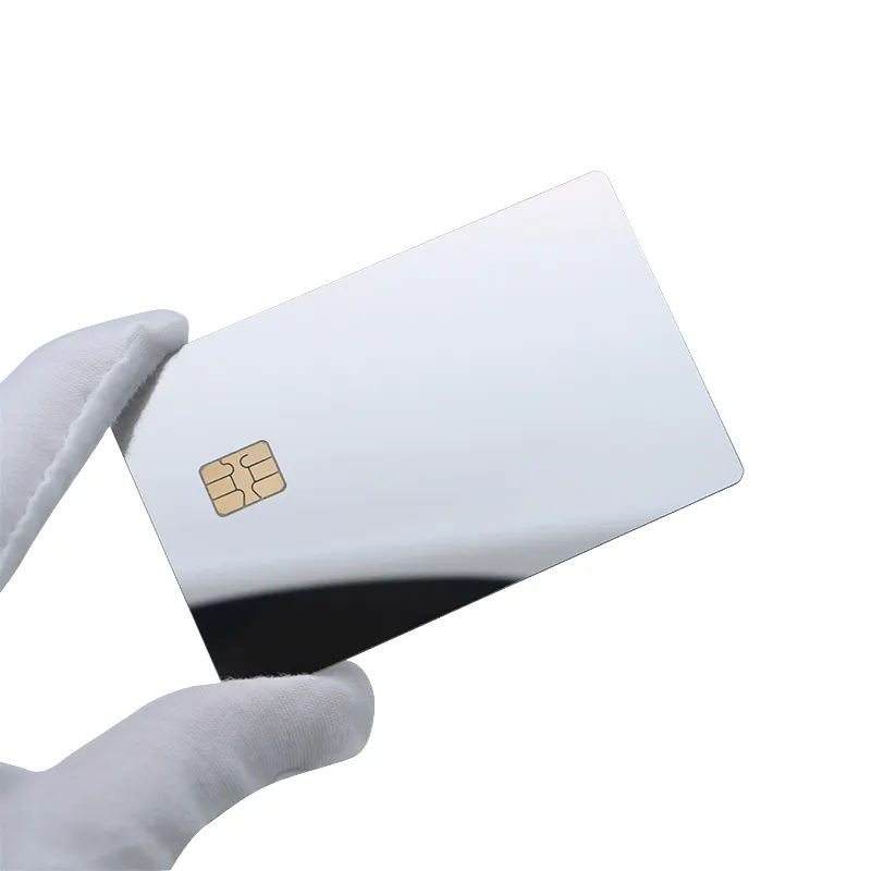 24 K Mirror Gold Blank Metal Credit Card Chip Slot 4442 Magnetic Stripe NFC Business Card Metal