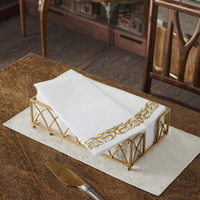 Serviettes en papier Airlaid 1 pli en pâte de bois vierge, style sac, motif sérigraphié, douces, sans résidus de papier, 6 plis
