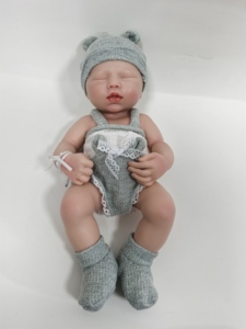 Muñeca <span class=keywords><strong>Reborn</strong></span> de Silicona de 13 Pulgadas, Realista, con Ojos Ceñados, Recién Nacida, con Almohada, Chupete y Pañal - Product Image 6