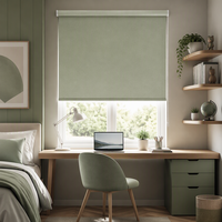 Stores enrouleurs sur mesure en tissu personnalisable avec chaîne à billes manuelle pour la réduction de la lumière dans les chambres d'hôtel