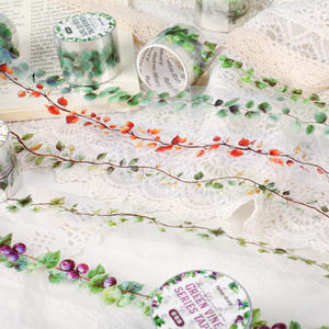 1 rouleau de ruban en forme de série de grues de jade ruban d'eucalyptus PET - Product Image 3