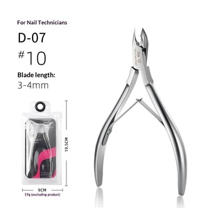 Ciseaux et pinces à cuticules en acier inoxydable pour nail art, lame droite, pointe aiguë, modèle <span class=keywords><strong>D</strong></span>-07, vente en gros - Product Image 6