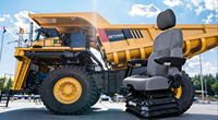 Siège d'opérateur universel confortable en cuir pour grue, cabine de voiture modifiée, engin de construction, siège de conducteur