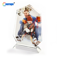 Personnaliser impression sublimation cadre photo blanc enduit cristal trophée BXP-01