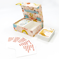 Cartes de jeu de questions émotionnelles pour couples imprimées en usine, cartes de conversation personnalisées avec boîte magnétique