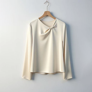 <span class=keywords><strong>Camicetta</strong></span> Elegante Primaverile Estiva Nuova Moda con Scollo a V Manica Lunga in Raso ODM Asciugatura Rapida Ecologica Vendita all'Ingrosso - Product Image 5