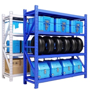 Conteneur à roulettes robuste en acier inoxydable moderne pour le stockage de marchandises, étagère d'entrepôt pour manteaux, pneus et usage en cuisine - Product Image 1