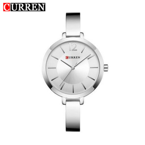 Montre à quartz CURREN 9012 pour femme, style dessin animé, luxe, affaires, mode, bracelet en acier inoxydable, aiguilles décoratives, résistante à l'eau 3 ATM - Product Image 1