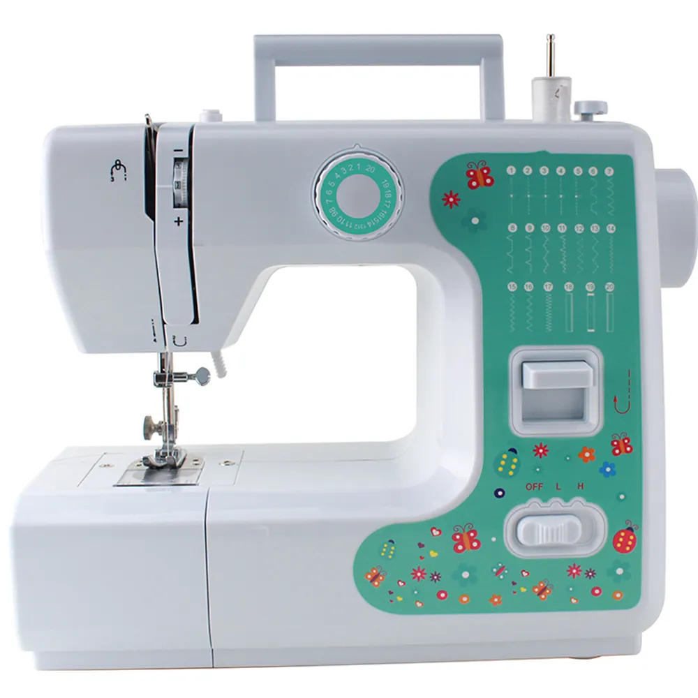 Máquina de costura pesada CE ET L para uso doméstico, máquina de costura em zigue-zague para jeans FHSM-618 20 pontos