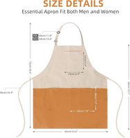 Tablier de Chef Personnalisé en Toile Beckon Unisexe Bicolore Professionnel avec 2 Poches pour la Cuisine, la Grillade et la Pâtisserie – Idée Cadeau