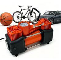 Pompe à air automatique pour voiture à 2 cylindres, gonfleur de pneus, pompe à air pour vélo, moto, voiture, compresseur universel pour voiture