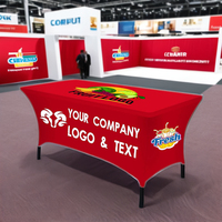 Nappe pour événements, nappe personnalisée, tissu en spandex imperméable avec logo pour la publicité d'entreprise, les salons professionnels et les événements festifs