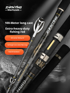Caña de Pescar Gigante Anchor XXH de Carbono, 2 Secciones, 140cm, Ultra-Rígida, para Señuelos, con Base de EVA, para Pesca en Playa, Mar <span class=keywords><strong>y</strong></span> Océano - Product Image 4