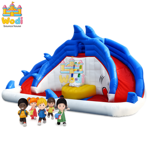 Tobogán Inflable Flotante con Diseño <span class=keywords><strong>de</strong></span> Tiburón Wodi, PVC <span class=keywords><strong>de</strong></span> 0.55mm Resistente a los Arañazos, Diseño Emocionante para Uso Comercial, Piscinas Comunitarias y Playa - Product Image 4