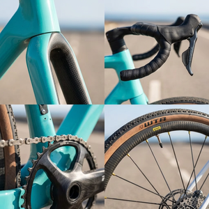Bicicletta <span class=keywords><strong>Gravel</strong></span> 700C di Ultima Tendenza, Telaio in Carbonio Ultraleggero con Perno Passante, Freno a Disco Idraulico Integrato, Bici da Avventura All-Terrain - Product Image 3