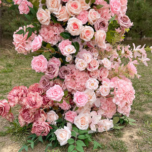 Promise Arche de fleurs artificielles roses Décoration de mariage Arche de fleurs de mariage rose - Product Image 4