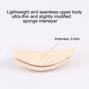 極薄 三角形 胸パッド カスタマイズ可能 見えない ブラカップインサート プッシュアップ 通気性 成形スポンジ 水着・スポーツウェア用 - Product Image 2