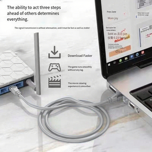 Soporte de personalización <span class=keywords><strong>CAT5</strong></span> CAT5e <span class=keywords><strong>Cable</strong></span> de comunicación 30M <span class=keywords><strong>Cable</strong></span> de red Ethernet RJ45 Juego Streaming Salida estable - Product Image 3