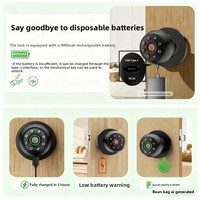 Serrure de porte intelligente Tuya à empreinte digitale, connectée au cloud, pour entrée sans clé rechargeable, idéale pour la maison, le bureau, la chambre, l'appartement, garantissant la confidentialité