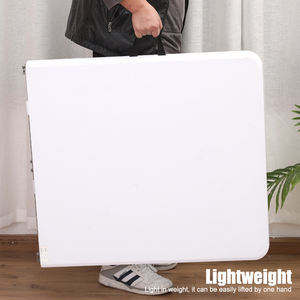 Mesa Plegable Verde para Camping de HDPE, Portátil, para Exteriores, Plegable en Dos, para Comedor, Entrenamiento, Trabajo, Reuniones - Product Image 3