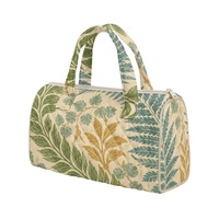 Sac à main brodé personnalisé avec imprimé de fougères hawaïennes et d'hibiscus des Fidji, idéal pour le shopping, les voyages et le quotidien