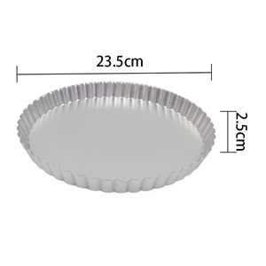 Bandeja para hornear panaderí<span class=keywords><strong>a</strong></span> Bandeja redonda de aluminio Tarta estriada Quiche Pan Pie Comida Pizza Bandeja para hornear - Product Image 3