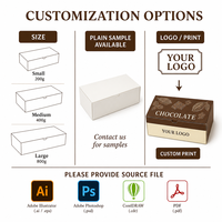 Boîte en carton blanc mat recyclable, conteneur imprimé sur mesure pour l'emballage de chocolats et de bonbons
