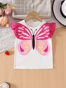 Set Estivo Trendy per Bambine: T-shirt Floreale Casual e Jeans a Gamba Dritta in Stile Coreano - Product Image 4