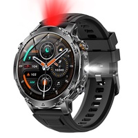 Reloj Inteligente AK106 para Hombre, Resistente al Agua IP68, Batería de Gran Capacidad de 1400 mAh, Monitor de Actividad Física, Monitor de Frecuencia Cardíaca, con Llamadas por Bluetooth, SOS, Linterna