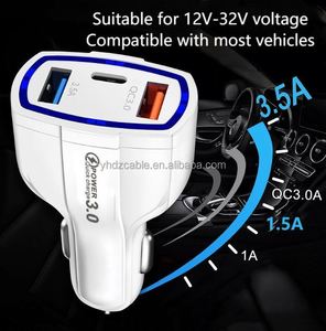 QC3.0 Car Charger Fast Charging <b>Adapter</b> 35W Charging Car Charger Dual <b>USB</b> New Interface+Type-<b>C</b> Interface - Product Image 5
