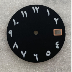 Esfera de Reloj de 28.5mm con Números Árabes Luminosos Verdes, Modelo de Medio Oriente para Piezas de Reloj Mecánico NH35 NH36 - Product Image 4
