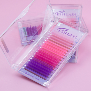 ESSI LASH Vente en gros de cils colorés en marque privée, extensions de cils en soie cachemire, cils de couleur mixte, cils de couleur néon - Product Image 1