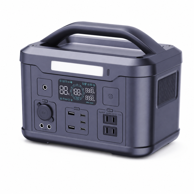 500W Portable Power Station Solar Charging Pure Sine Wave LiFePO4 Battery-High Capacity Outdoor Generator for Camping Emergency