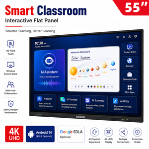 Tableau blanc interactif KINGONE au <span class=keywords><strong>meilleur</strong></span> prix, écran tactile de 55 pouces, tableau blanc intelligent pour l'e-learning et l'utilisation en classe - Product Image 1