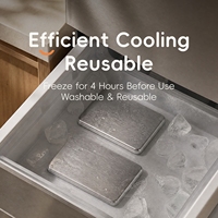 PURECOOK 304 Квадратный лоток для льда из нержавеющей стали, портативная морозильная пластина для кемпинга на открытом воздухе, доска для сохранения продуктов, современный дизайн