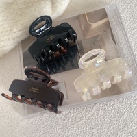 Élégant noir rouge chic coréen mignon acétate cheveux griffe léopard personnaliser logo carré gelée mâchoire pinces à griffes de haute qualité