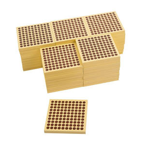 Plateau de jouets éducatifs en bois pour enfants, matériel Montessori pour 45 cent carrés en bois - Product Image 3