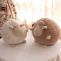 Jouet en peluche d'oreiller rond en forme de mouton coréen-Poupée en peluche Shirley en forme de mouton Giji, jouet de coussin en tissu doux, poupée bébé