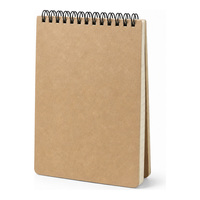 Carnet à spirale A5 personnalisé avec logo, couverture en PP, reliure piquée, papier kraft ligné pour fournitures scolaires et de bureau
