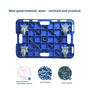 Vehículos de transporte de Carga 100kgs 600*400mm pista enclavamiento móvil <span class=keywords><strong>Dolly</strong></span> conectable plástico <span class=keywords><strong>Dolly</strong></span> azul TPR - Product Image 6